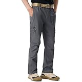 [TACVASEN] ロングパンツ メンズ 秋 カーゴ ズボン アウドトアウェア サバゲー 春 ストレート 釣り カジュアル 作業用 裾ジップ 登山 ミリタリー グレー 3XL