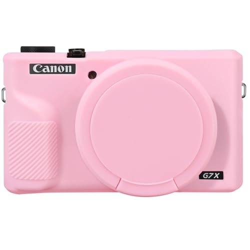 Funda de silicona para Canon PowerShot G7X Mark III color rosa miniatura 1