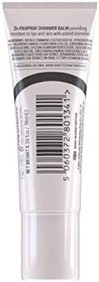 Dr. PAWPAW Shimmer Balm 10ml - Multi-Purpose Balm, PawPaw Lip Balm, Lip Balm, Tinted Lip Balm, Skin Highlighter, Smooth Skin, Cracked Lips, Vegan Beauty, Ethical Beauty