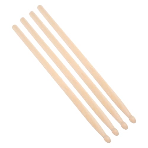 Baquetas de madera Kisangel, 2 pares, para batería, construcción suave y resistente, ideales para principiantes y profesionales miniatura 1