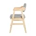 Hochstuhl aus Holz, verstellbar, Lehrstuhl,kinderstuhl,hochs... 90 kg für Kinder und Erwachsener aus hochwertigem Buchenholz, 1-12 Jahre,48 x 46 x 78 cm – Grau
