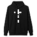 Otoño Invierno Mujeres Sudaderas con capucha Impresión de Fe Manga Larga Femenina Casual Suelta, Negro 2, M