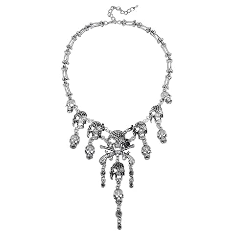 Moonlove Vintage Halloween Skull Necklace for Cosplay Cover