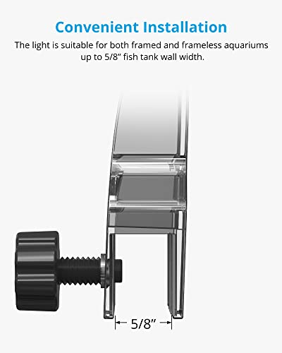 Nicrew N20533 Marine Clip On Aquarium Light, Saltwater Fish Tank Light For Coral Reef Tanks thumb #4