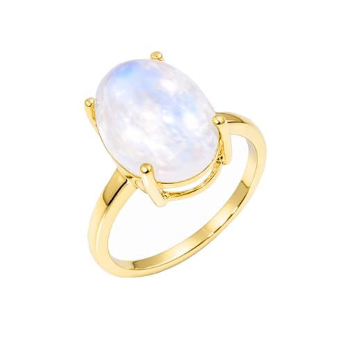 Bague en argent 925 et pierre de lune artisanale haut de gamme