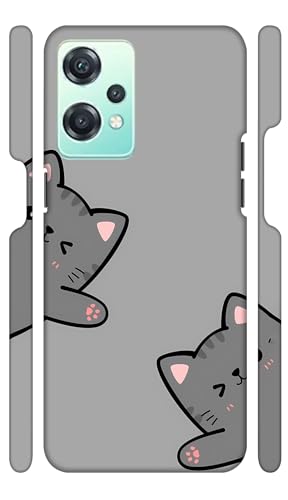 Image of Kitties Grey Designer Printed Hard Back Cover for Oneplus Nord CE 2 Lite 5G Attractive and Uniquely Crafted Smartphone Case