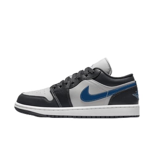 NIKE Air Jordan 1 Low Women's Shoes (DC0774-040, Anthracite/Neutral Grey/White/Industrial Blue) Size 7