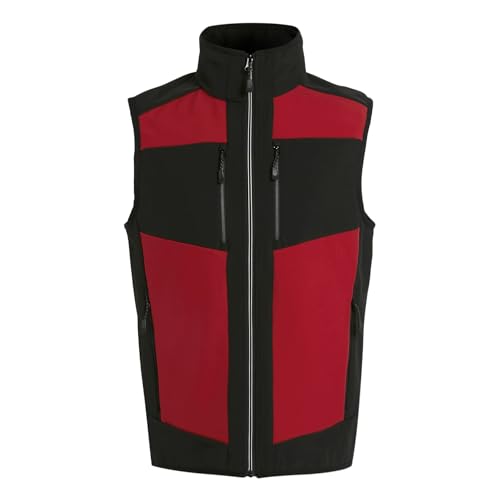 Chaleco Regatta E-volve 2 Layer Softshell para hombre en color rojo y negro talla XL