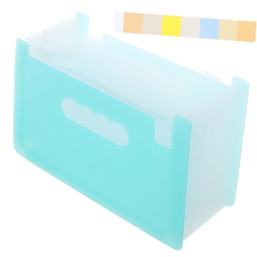 Gogogmee Convenient Accordion File Organizer Transparent Document Holder Multi Function Receipt Organizer for Office Home School Use Material