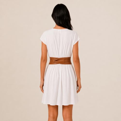 Image of FASHIONGEN - Woman Italian leather Obi belt, CASSIANE