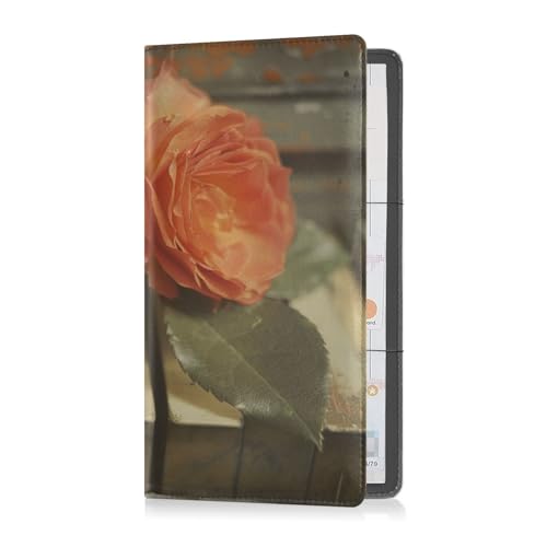 Porta carte di registrazione e assicurazione da auto pelle di alta qualità per uomo e donna organizer per documento essenziale patente di guida vintage pianoforte rosa Multi 1 size