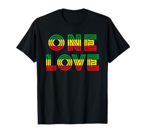 Photo de Retro One Love Jamaica Rasta Reggae Music Caribbean Pride T-Shirt