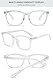 MAGIMODAC transparente Blaulichtfilter Brille Herren Damen Bildschirm Blaulicht Brillen durchsichtige Brille ohne Stärke 0.00