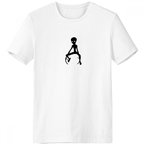 T-shirt Universe et Alien blanc grande taille XXL anti-frottement