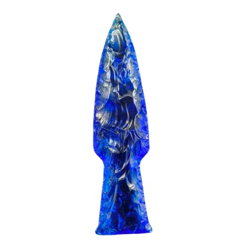 Blue Obsidian Sword Kni-fe Man Gemstone Kni-VES Hand Knapped Blades Crystal 5.5" to 6" in