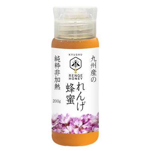 こだわりの無添加専門店 れんげはちみつ 200g 非加熱 九州産 瓶詰め 国産 100% 蓮華はちみつ