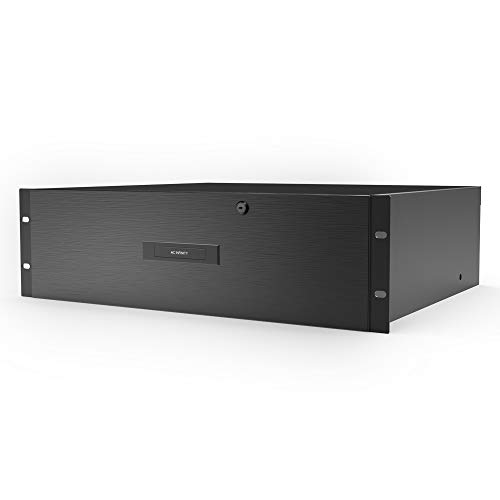 AC Infinity Rack Mount Drawer 3U with Aluminum Faceplate, with Lock and Key, for 19” Equipment...