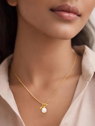 Image of Rubans Demi Fine Stainless Steel Pendant Chain Daily Gift for Women & Girls