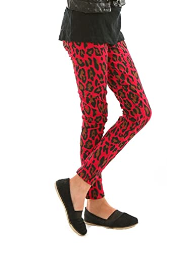 Leggings pour fille Imprimé camouflage floral 6-13 ans, Rouge Lion, 9 ans Cover