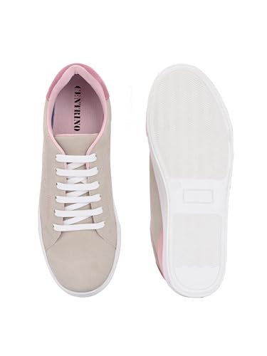 Image of Centrino Women's Casual Shoes | Colorblock Sneakers with Ultra Soft Cushion Lace-Up Shoes All-Day Comfort | Trendy & Lightweight Design | Low Top Flat Sole (7603)