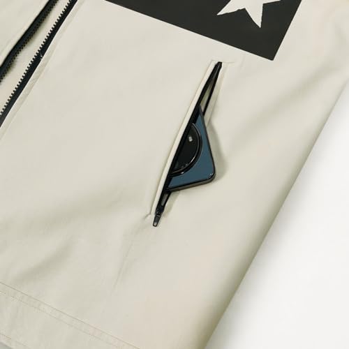 Men's Faux American Flag Leather Jacket Lightweight Casual US Outwear Coat4