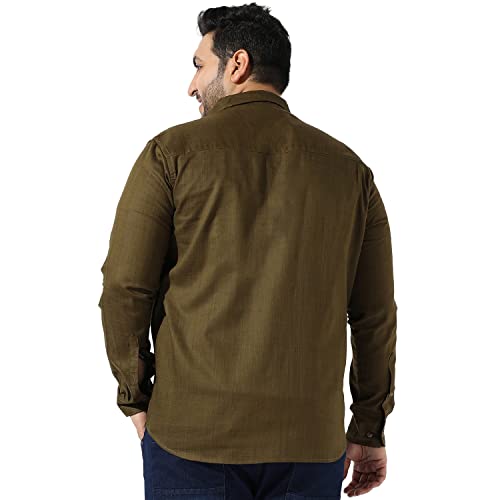 Image of Instafab Plus Men's Button Up Regular Fit Shirt for Casual Wear Modern Clothing Shirt Crafted with Regular Sleeve, Comfort Fit & High-Performance for Everyday Wear