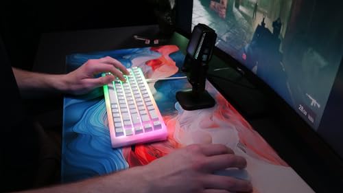 K5V2 Compact, Tastiera Gaming Meccanica in Formato 65 Percento, Layout per il Regno Unito (QWERTY), Tastiera Hot-Swap, Interruttori CHERRY MX2A RED, Bianco-Trasparente - Tastiera gaming - Immagine 5