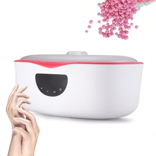 TUPOSTAR Recipiente EléCtrico para Cera, Revestimiento De Aluminio De 4000 Ml, Control TáCtil con Dos Modos De FusióN, Calentamiento RáPido para BañOs De Parafina,Rojo