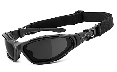Gafas de sol King Kerosin KK190 negras de policarbonato con montura deportiva envolvente