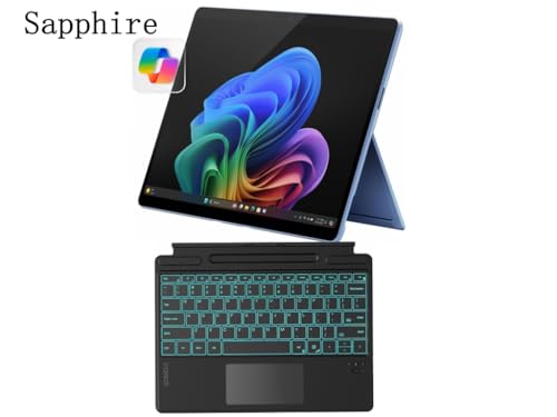Image of Microsoft Certified Refurbished Surface Pro 11 (2024), 13 inch Touchscreen 2-in-1, Snapdragon X Plus, 16GB RAM, Inateck Bluetooth Backlit Keyboard, Warranty (Sapphire, 16GB RAM,512GB SSD)