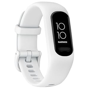 Garmin vivosmart 5 Smart Health and Fitness Activity Tracker with Touchscreen, White, Small/Medium