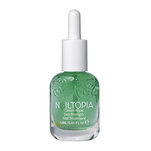 Nailtopia Green Algae Hydrating Nail and Cuticle Treatment - Cuticle Oil for Nails - Dry Skin and Cuticle Softener - Superfood Vitamins - 0.41 oz