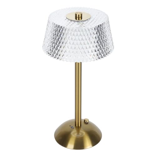 Touch Control LED Tre Ljusfärger Sladdlös Uppladdningsbar Kristall Bordslampa för Sovrum Vardagsrum Badrum, Inbyggt Batteri Litiumbatteri 1200mAh,