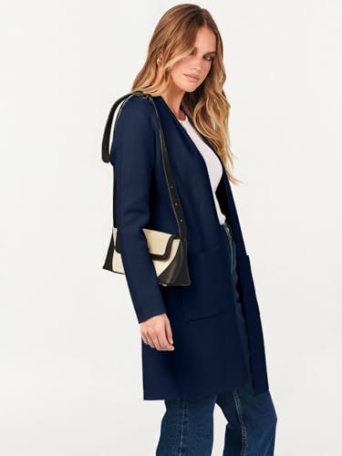 Image of ANRABESS Cardigan Sweater for Women Casual 2026 Fall Fashion Coat Long Sleeve Open Front Knit Coatigan Outwear