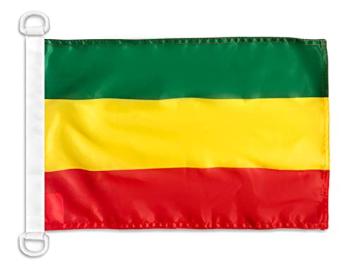 AZ FLAG - Ethiopia without arms Nautical Flag - 18'' x 12'' - For Outdoor and Boat - Ethiopian civil Banner Knitted Polyester with Two Plastic Rings - Vivid Colors - 12x18 in - 45x30 Cm — image 1