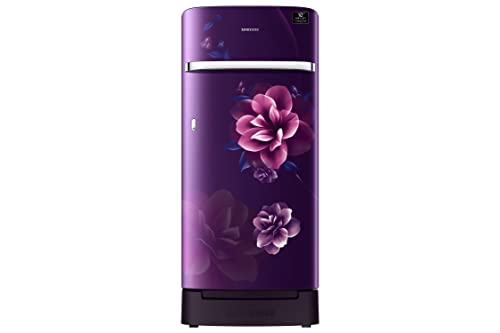 Image of Samsung 189 L, 5 Star, Digital Inverter, Direct-Cool Single Door Refrigerator (RR21C2H25CR /HL, Red, Camellia Purple, Base Stand Drawer)