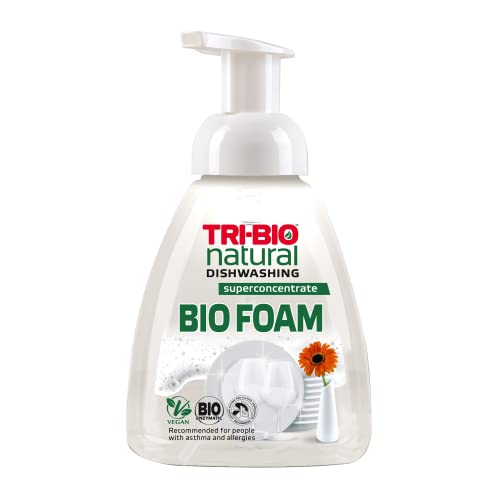 TRI-BIO NATURAL ECO DISHWASHING BIO FOAM, WASHING UP LIQUID, SUPERCONCENTRATE, FOAMER PUMP BOTTLE (300 ml)