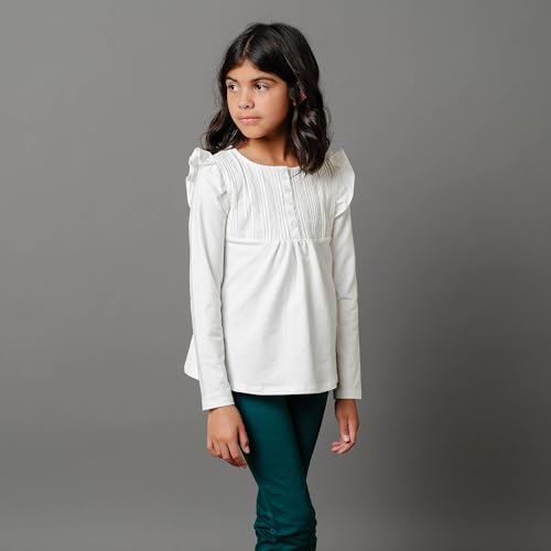 Image of Hope & Henry Girls' Peter Pan Mix Media Top