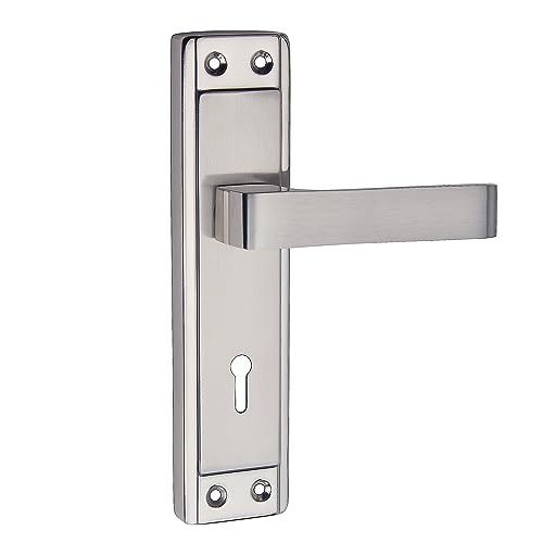 Image of Milton Iron Mortise Lock Set with Lock Handle, Finish, SS K-115