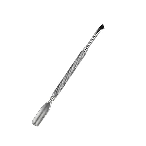 OHPHCALL Stainless Steel Double-ended Nail Cuticle Pusher Angled Cuticle Pusher Trimmer Eraser Cleaner for Manicure