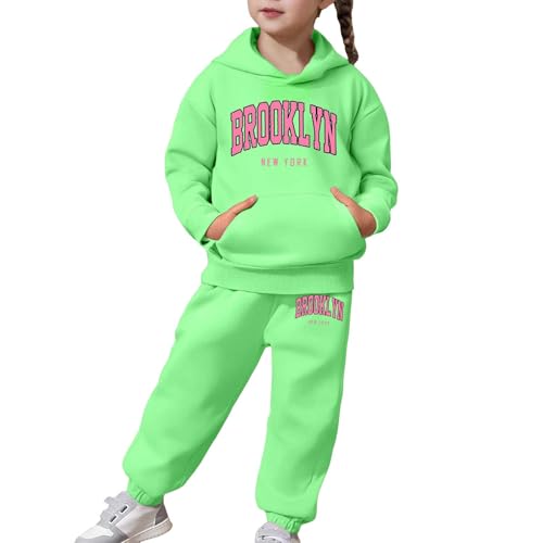 Sweat à capuche chaud ensemble deux pièces solide pour filles et garçons