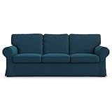 TLYESD Ektorp 3 Seat Sofa Cover Replacement for IKEA Ektorp 3 Seat Sofa Cover,Ektorp Couch Cover,Ektorp 3 Seater Slipcover Only(Dark Ocean)