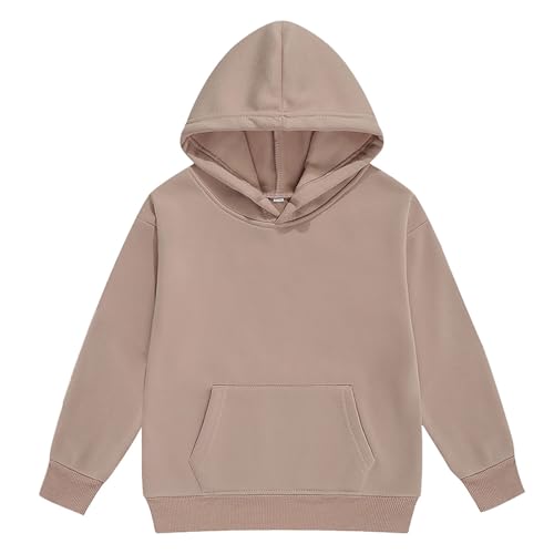 Girls Boys 2pc Fleece Tracksuit Athletic Sweatsuit Set Kids Solid Hoodie Sweatshirt Jogger Sweatpants Loose Fall Winter Sets2