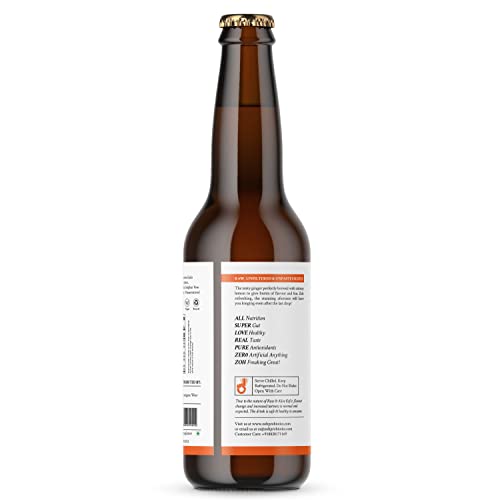 Image of Zoh Probiotics Ginger Lemon Water Kefir|Tea With Detoxifying Acids, & Digestive Enzymes. Raw, Unfiltered, & Unpasteurized With Mother. Organic Ginger Lemon, Amla & Tulsi (330 Ml, Pack Of 24)