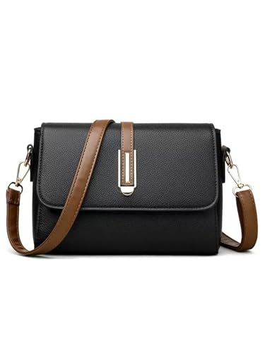 Image of ITALISH Faux Leather Crossbody Bag with Brown Strap Gold-Tone Hardware