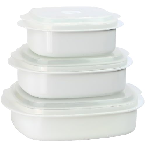 Image of Calypso Basics by Reston Lloyd 6-Piece Microwave Cookware, Steamer and Storage Set, White