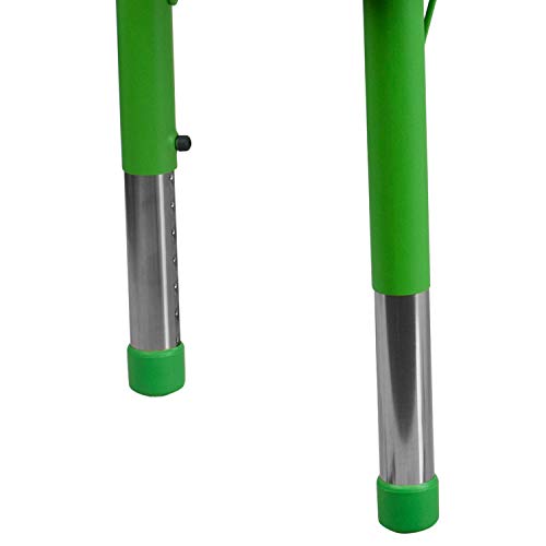 Emma + Oliver 23.625X47.25 Green Plastic Height Adjustable Activity Table #TOP5