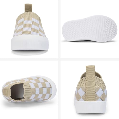Image of BACSAC Baby Toddler Unisex Infant Shoes Boys Girls Beige Mesh Breathable Non-Slip Soles 6-36 Months