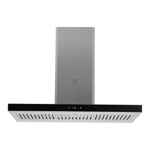 Lista de Campanas de Acero Inoxidable para Cocina los mejores 10. 50 AVERA Campana para cocina 90 cm para Isla Tipo T, Acero Inoxidable, 3 Velocidades, Dos filtros de carbón activado y tres filtros lavables, Extrae y purifica, Control por gestos y...