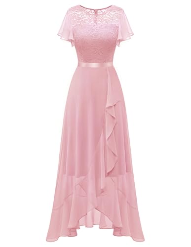 Image of BeryLove Formal Dresses for Women 2026 Wedding Guest with Slit Cocktail Elegant Lace Long Prom Dress